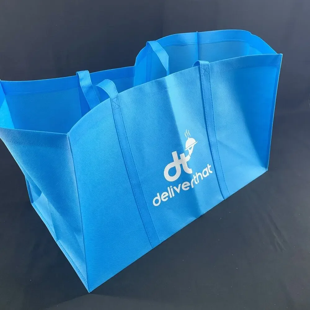 New DeliverThat Lot of 2 Blue Soft-Shell Food Catering Delivery Tote Bags XL